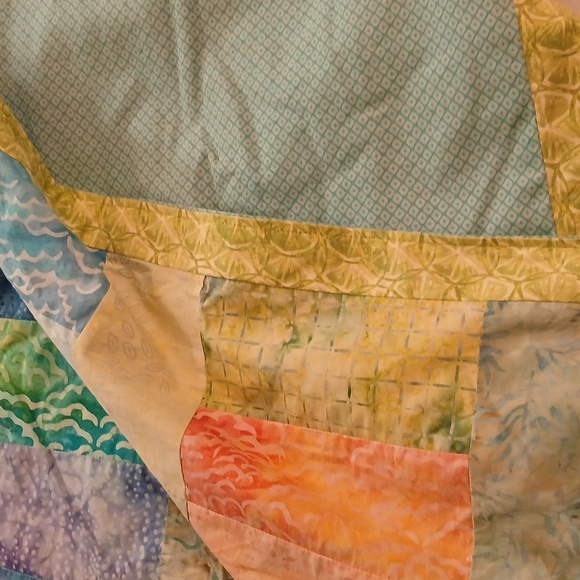 Handmade Colorful Patchwork Quilt - Picture 9 of 12